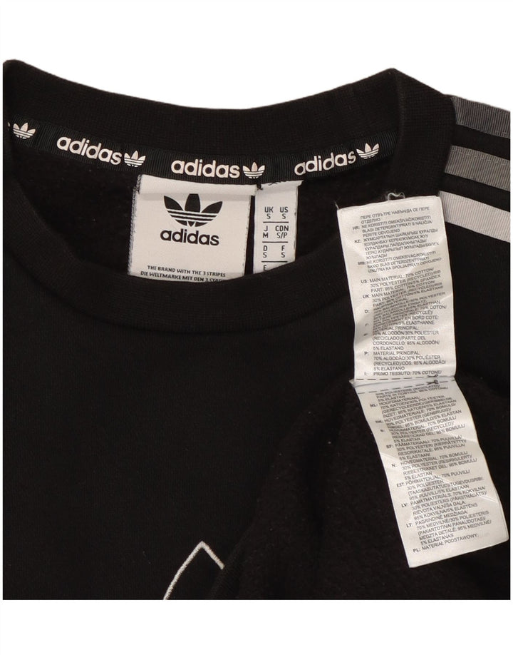 Adidas grafisk sweatshirt til mænd, lille sort bomuld