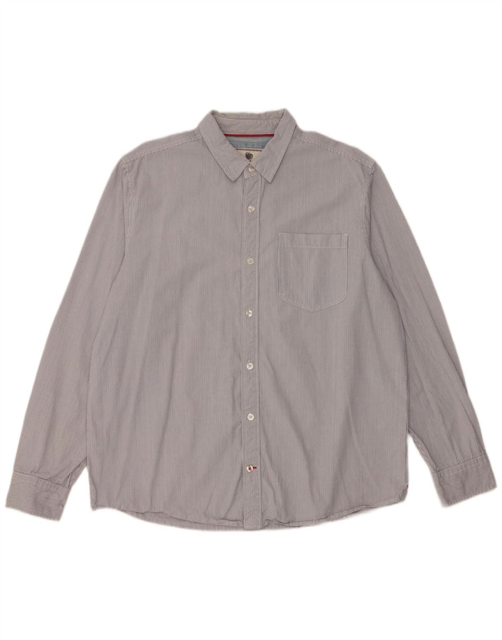 Fat Face Herreskjorte XL Blå nålestribe