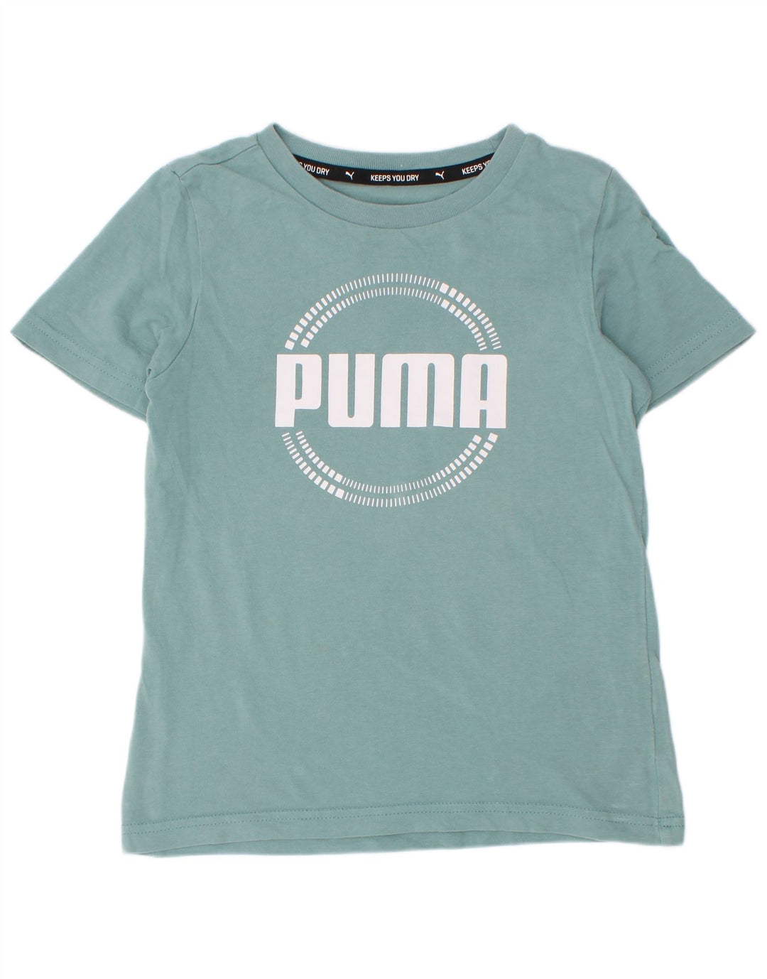 Puma Boys Grafisk T-Shirt Top 7-8 år Blå