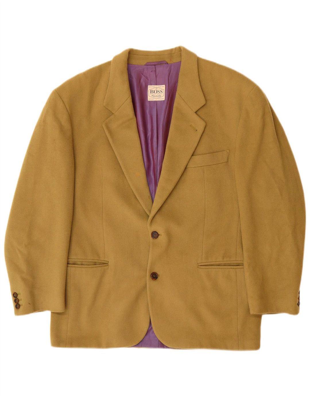 HUGO BOSS Herre 2-knaps blazerjakke EU 52 XL Beige Uld