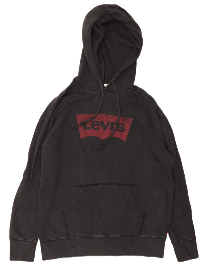 Levi's Grafisk hættetrøje til mænd mellem sort bomuld