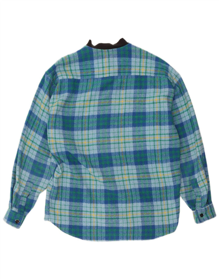 Mac Fashion Herre Flanelskjorte Medium Blå Ternet Uld