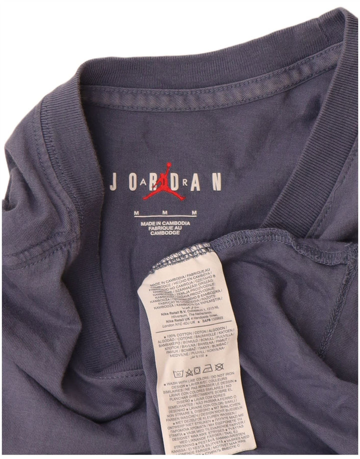 Jordan Herre grafisk T-shirt Top Medium Marineblå Bomuld