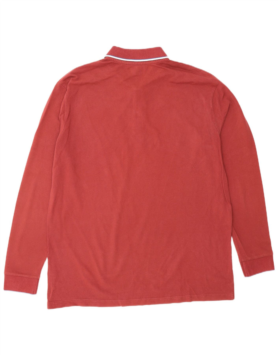 KAPPA Mens Long Sleeve Polo Shirt 2XL Red Cotton