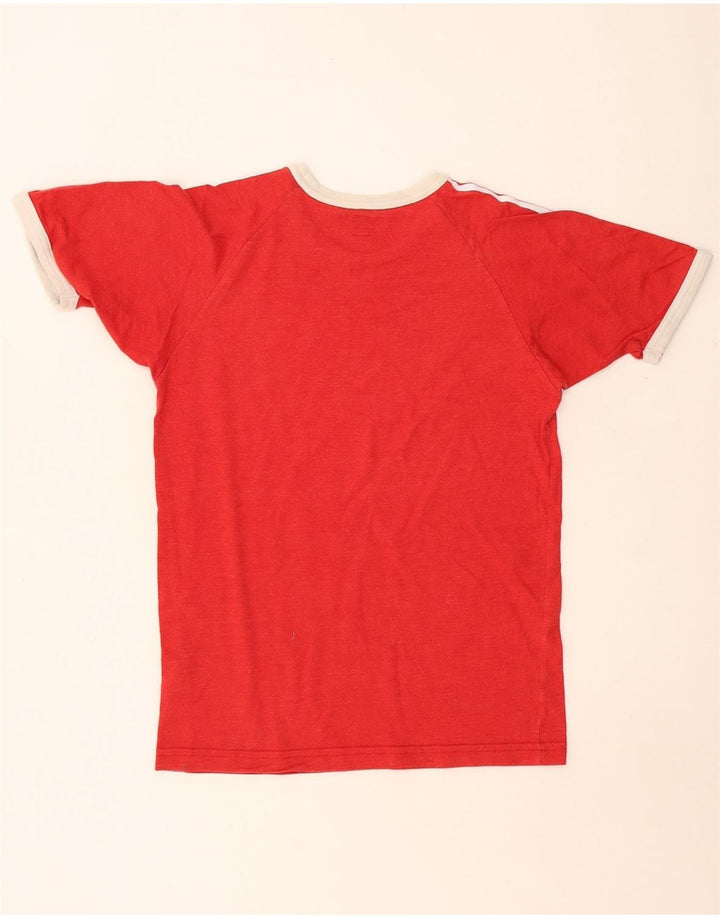 ADIDAS Herre T-Shirt Top Lille Rød Bomuld