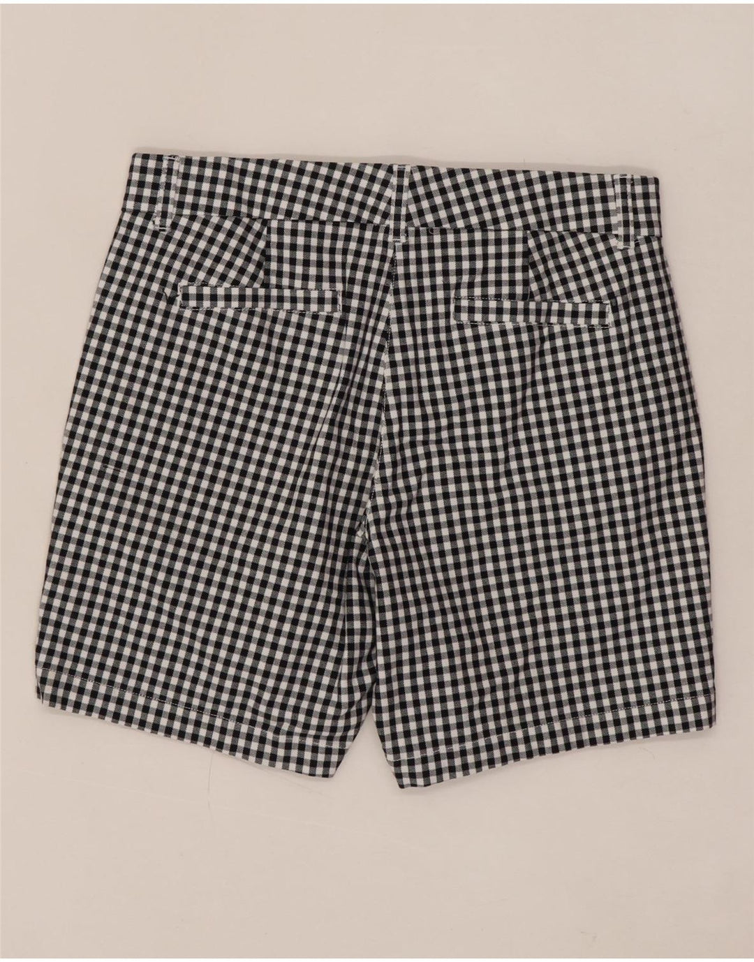 J. CREW Chino Shorts til kvinder US 6 Medium W30 Black Gingham Cotton