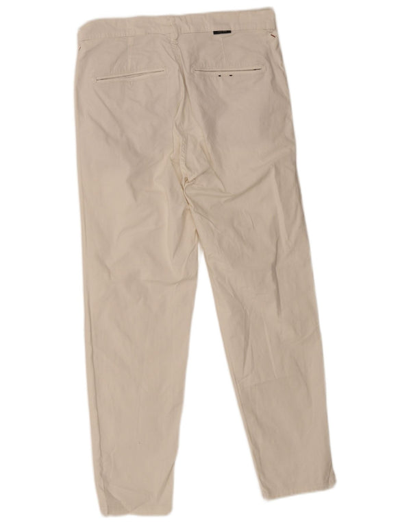Zara Herre Cargo Slim Chino Bukser EU 38 Small W30 L26 Off White Bomuld
