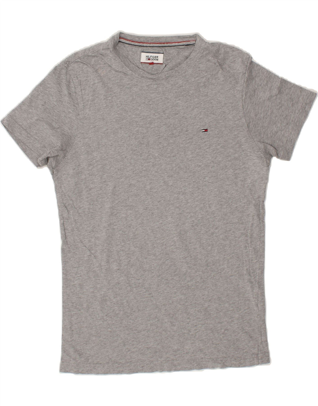 TOMMY HILFIGER Mens T-Shirt Top Small Grey Cotton Vintage Tommy Hilfiger and Second-Hand Tommy Hilfiger from Messina Hembry 
