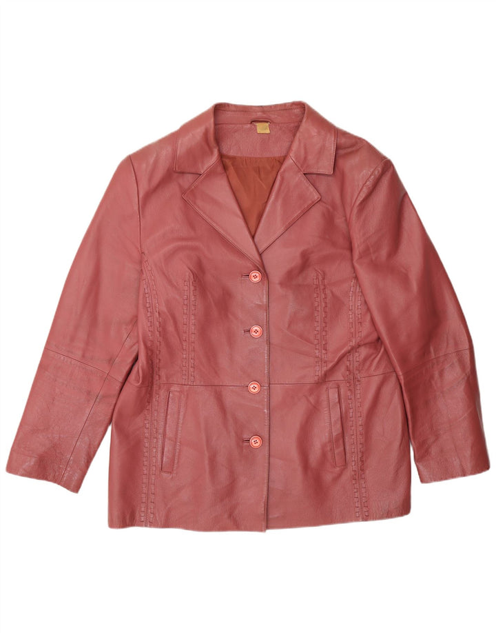 Vintage læderjakke til kvinder UK 16 Large Pink