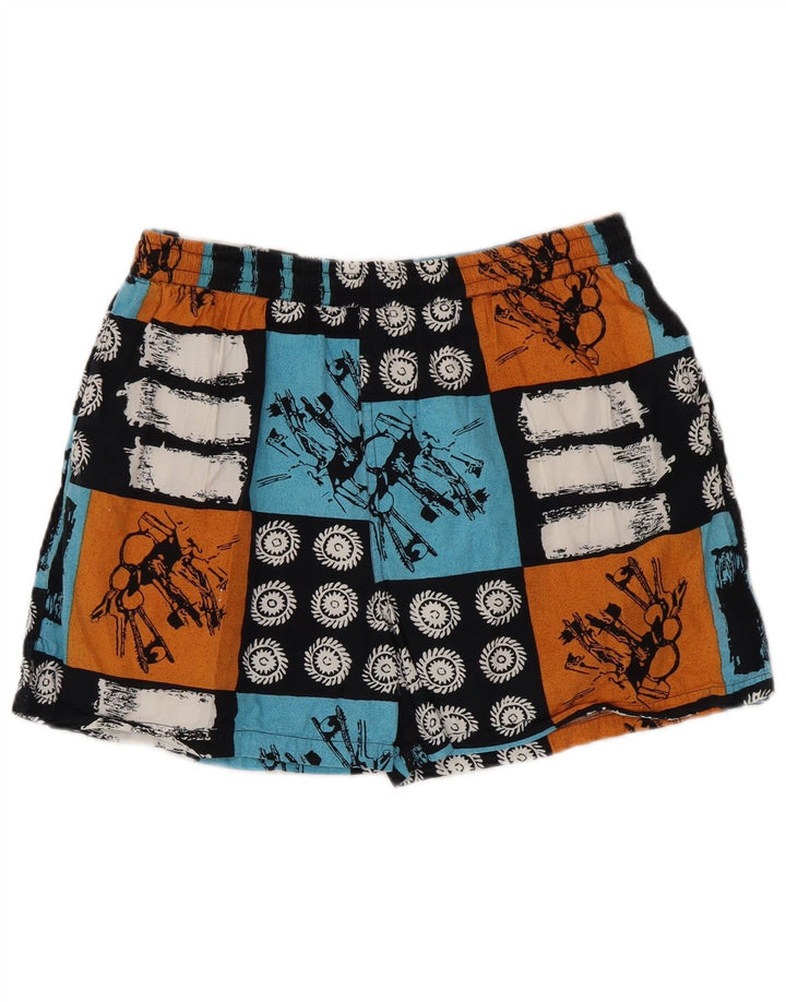 Vintage herreshorts store W36 flerfarvede patchwork