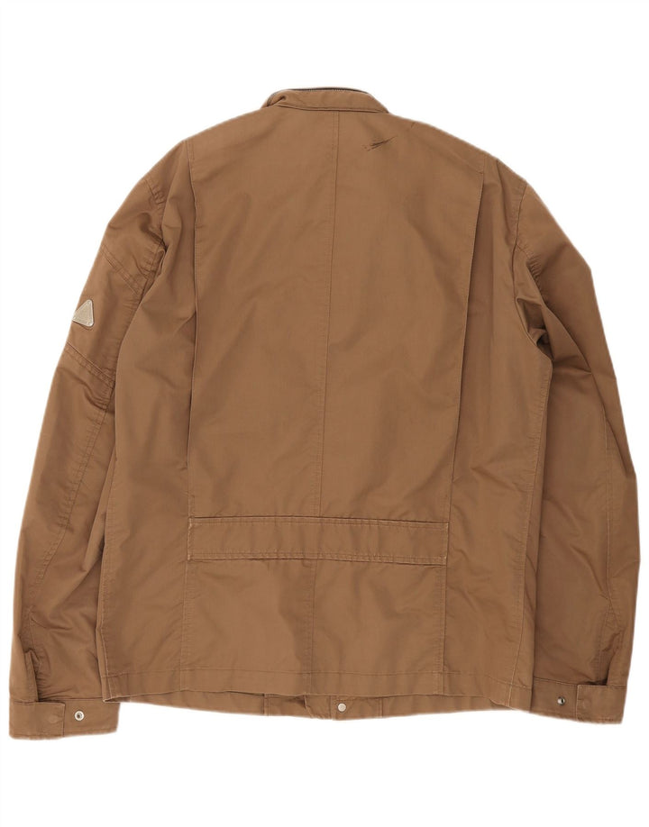Belfe Herre Utility Jacket UK 42 XL Beige Bomuld