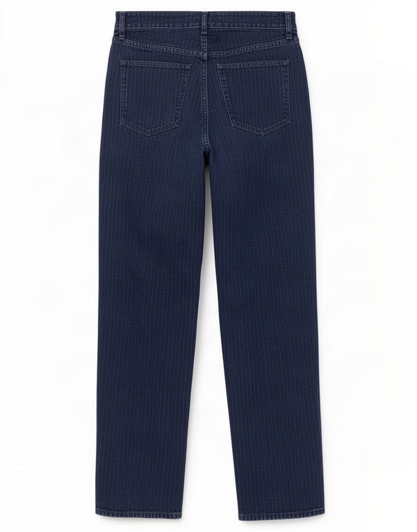 Abercrombie & Fitch koniske jeans til kvinder US 10 Large W30 L30 Marineblå