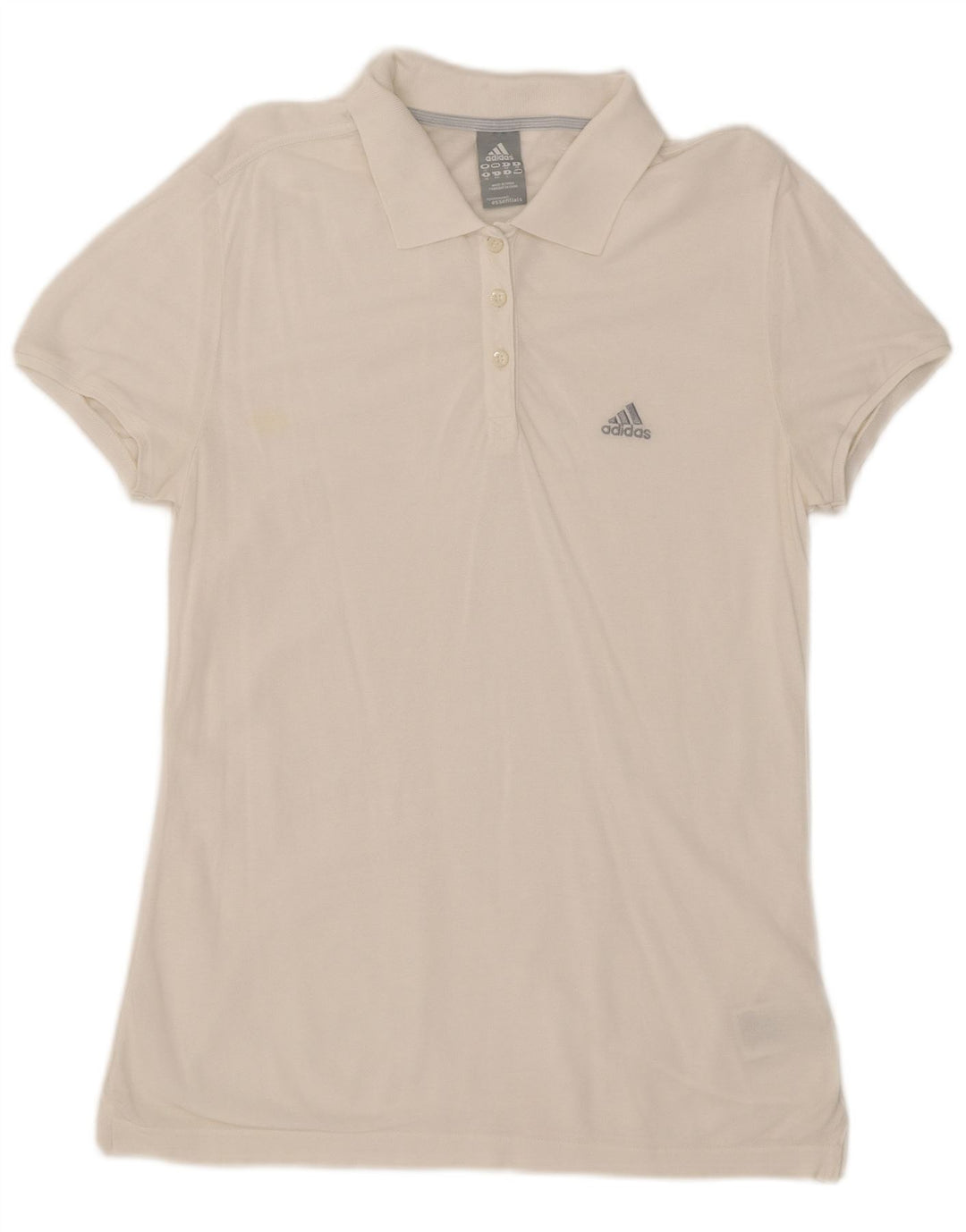 Adidas Dame Polo Shirt UK 12 Medium White Bomuld
