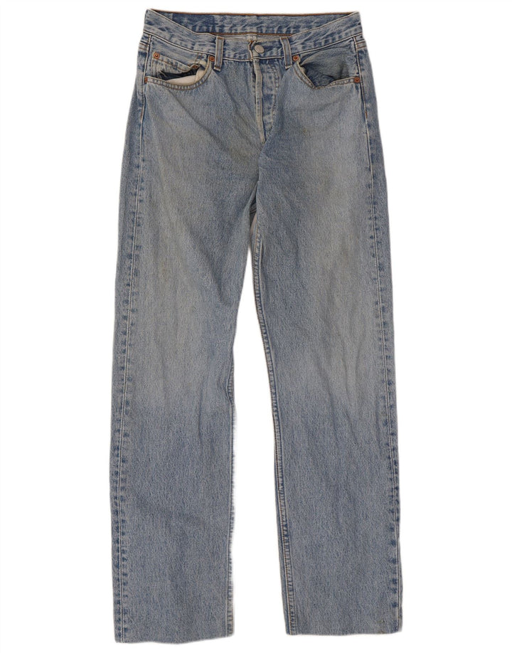 LEVI'S Womens Straight Jeans W29 L32 Blue Cotton