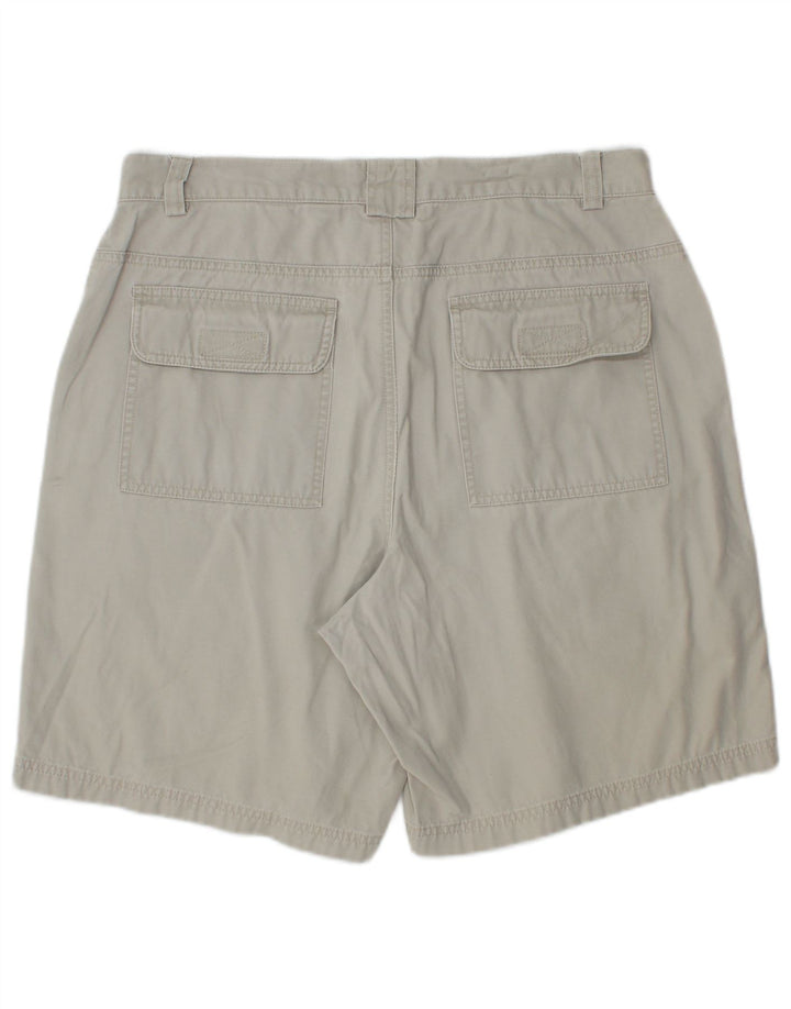 EDDIE BAUER Herre Cargo Shorts W34 Large Grå Bomuld
