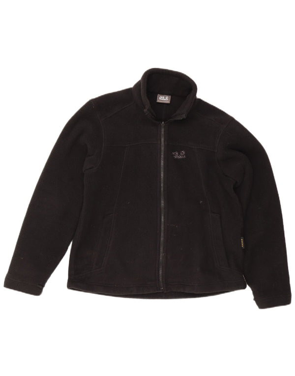 Jack Wolfskin Dame Liner Fleece Jakke UK 14 Stor Sort Polyester