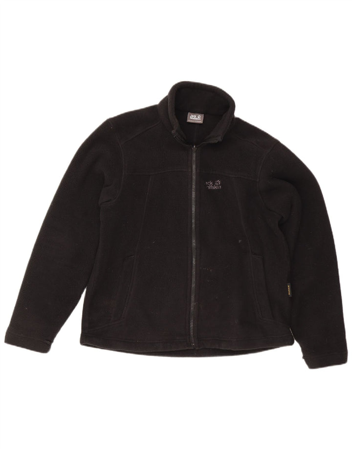 Jack Wolfskin Dame Liner Fleece Jakke UK 14 Stor Sort Polyester
