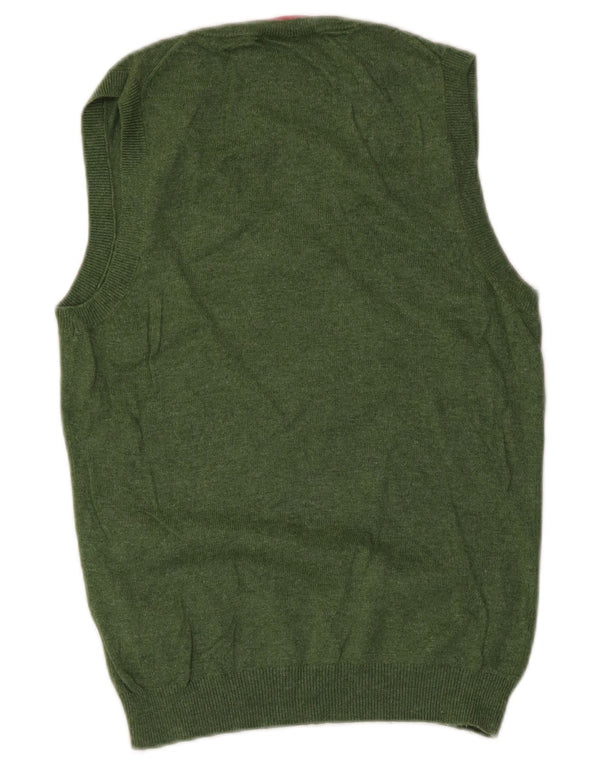 Boden Dame Vest Tank Top UK 12 Medium Grøn Bomuld