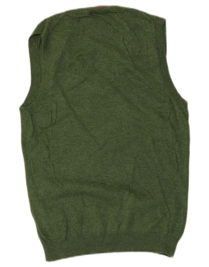 Boden Dame Vest Tank Top UK 12 Medium Grøn Bomuld