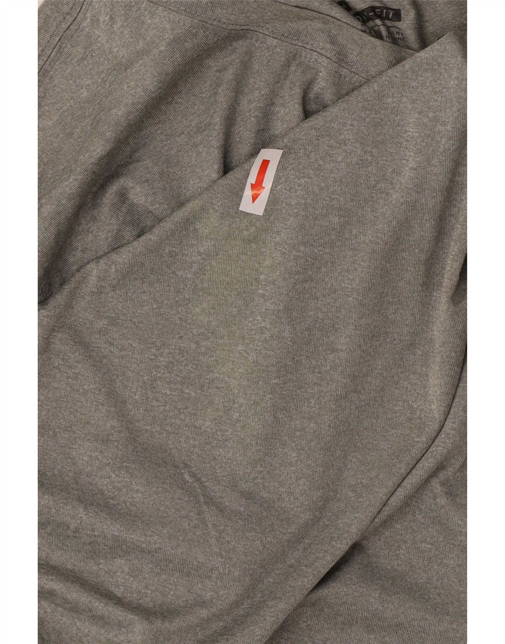 Nike herre Dri Fit T-shirt top mellemgrå polyester