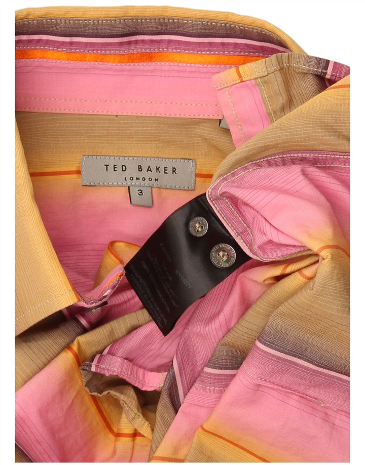 Ted Baker herreskjorte str. 3 Medium Flerfarvet stribet bomuld