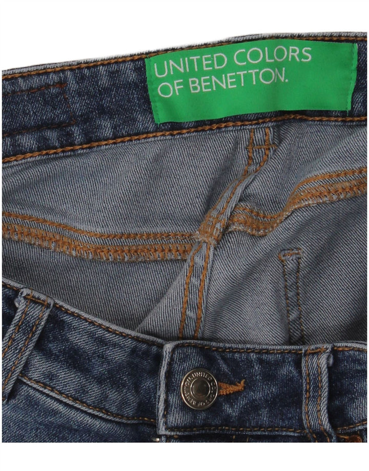 Benetton Dame Straight Jeans W30 L32 Blå