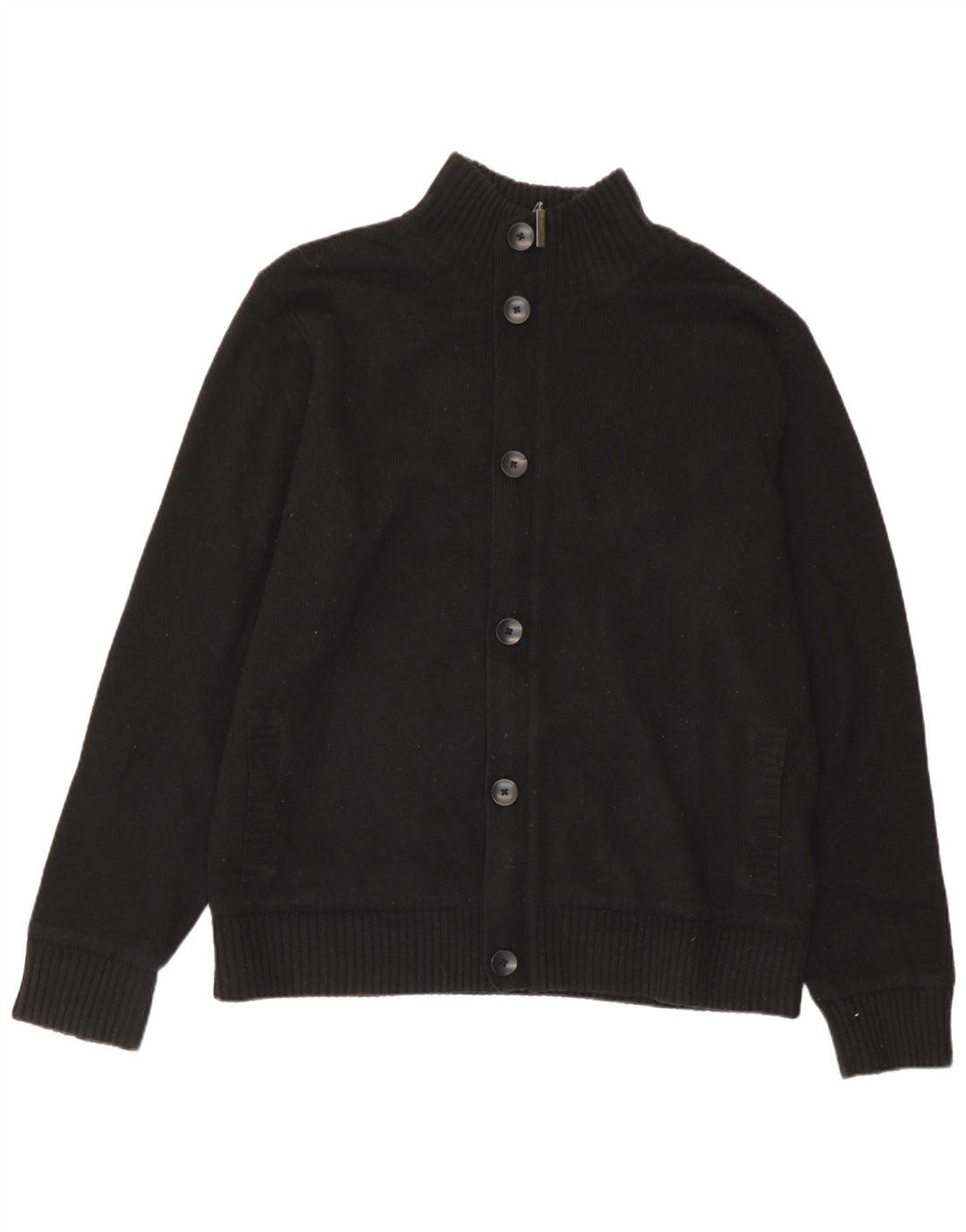 Marks & Spencer Herre Cardigan Sweater Stor sort lammeuld