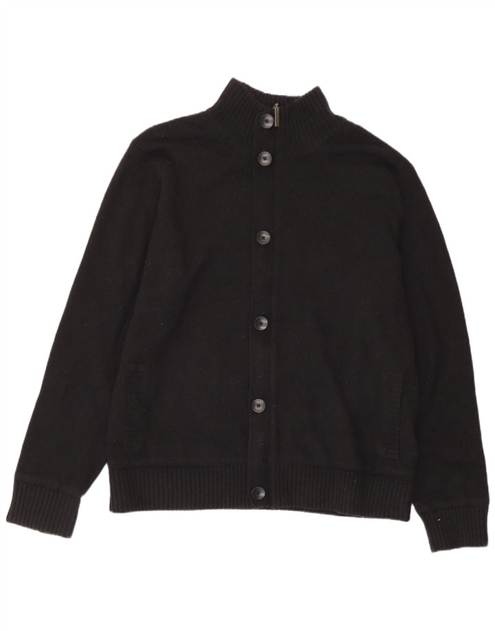 Marks & Spencer Herre Cardigan Sweater Stor sort lammeuld