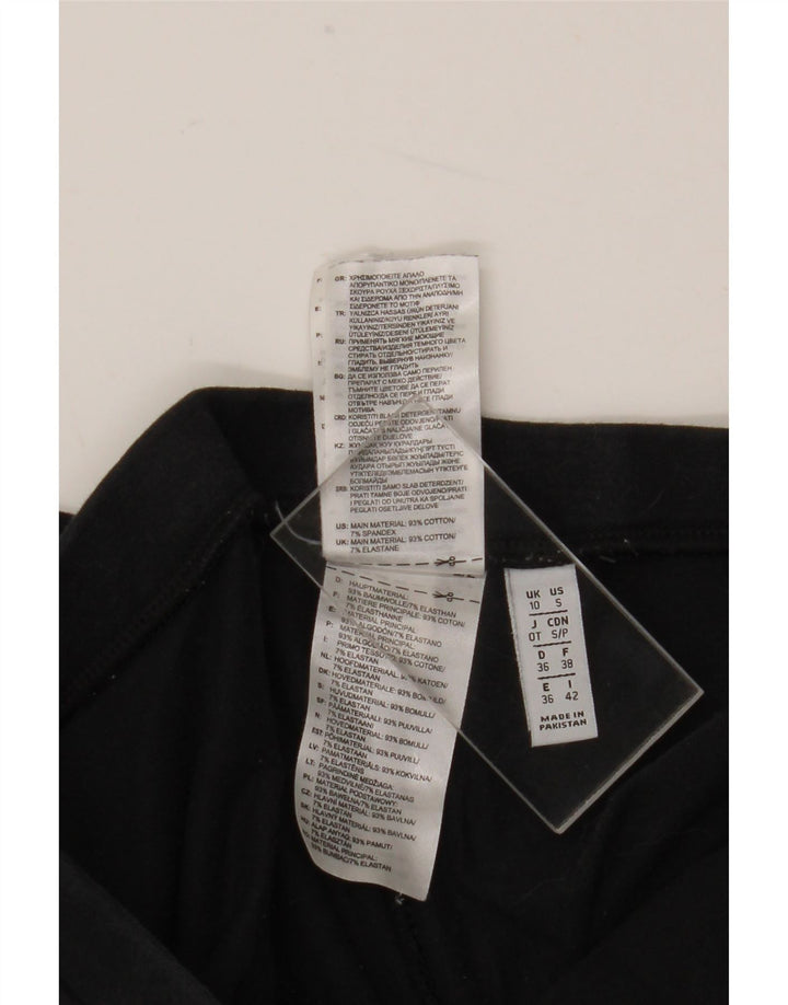 Adidas Dame Leggings UK 10 Small Black Bomuld