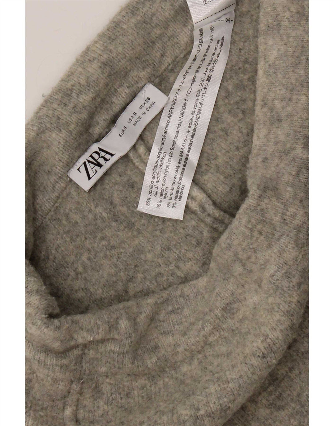 Zara Damestrik Oversized 2-delt sæt UK 10 små grå akryl