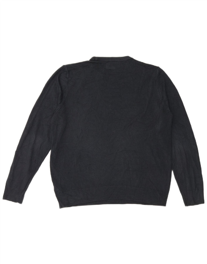 Marks & Spencer Herre sweater med rund hals, stor marineblå akryl