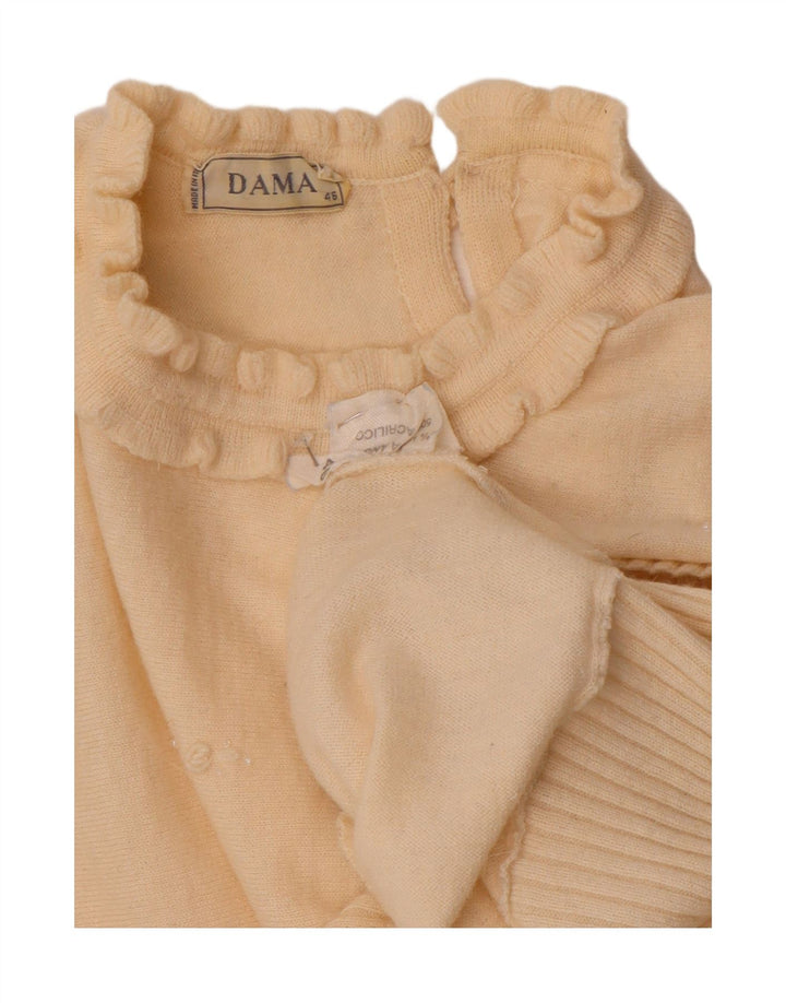 Dama Dame Boat Neck Jumper Sweater IT 46 Large Off White Angora