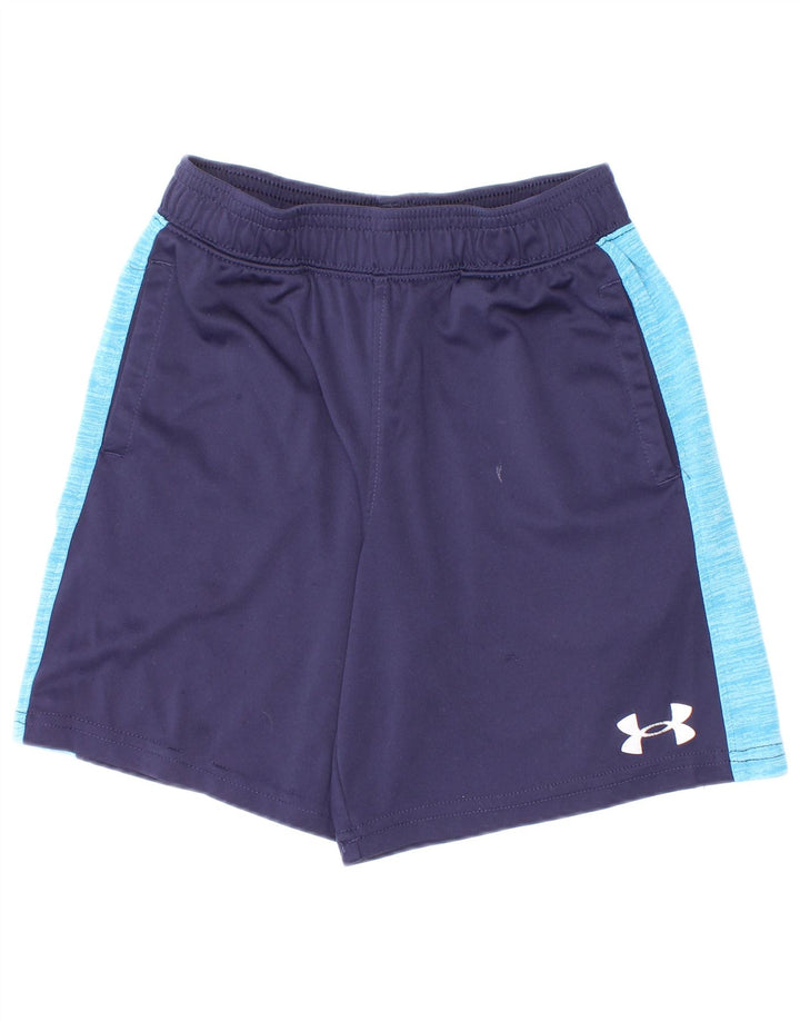Under Armour Boys Sports Shorts 5-6 år Navy Blue Colourblock Polyester