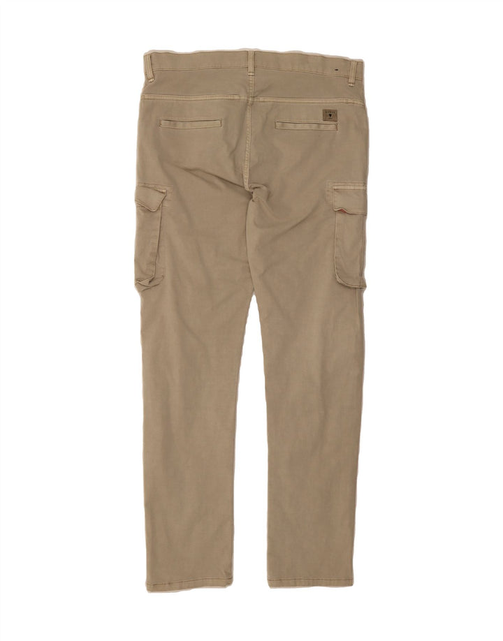 GUESS Mens Straight Cargo Trousers W31 L30 Beige Cotton Vintage Guess and Second-Hand Guess from Messina Hembry 