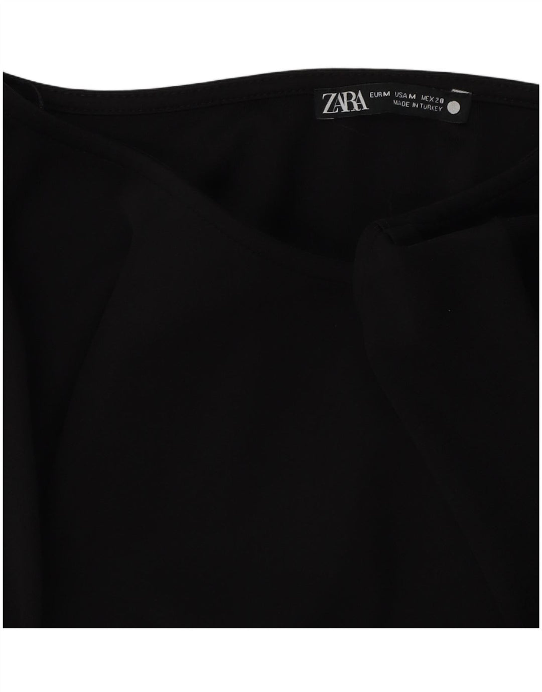 ZARA Womens Top 3/4 Sleeve UK 12 Medium Black