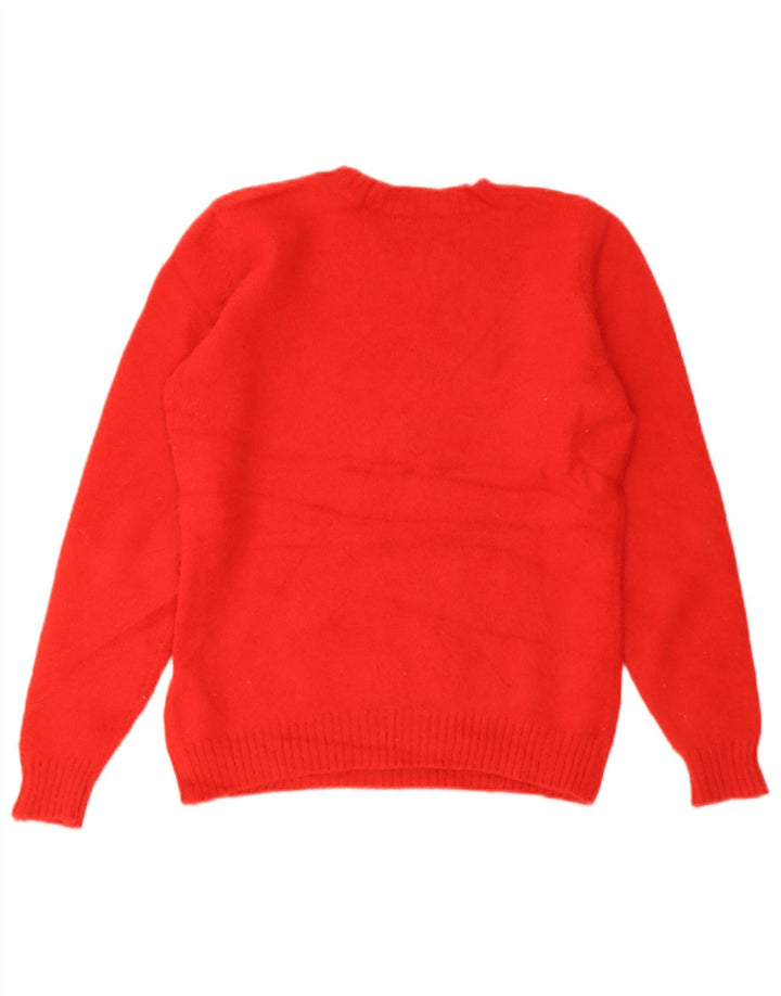 Marks & Spencer Dame Crop Crew Neck Jumper Sweater UK 8 Small Red