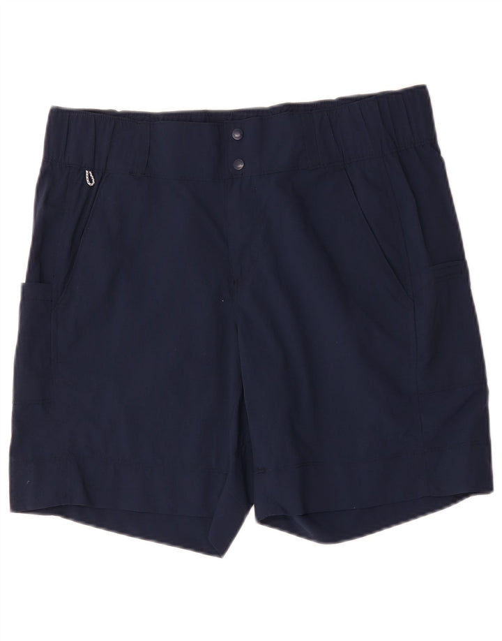Columbia Womens Cargo Shorts US 12 Large W34 Navy Blue Nylon