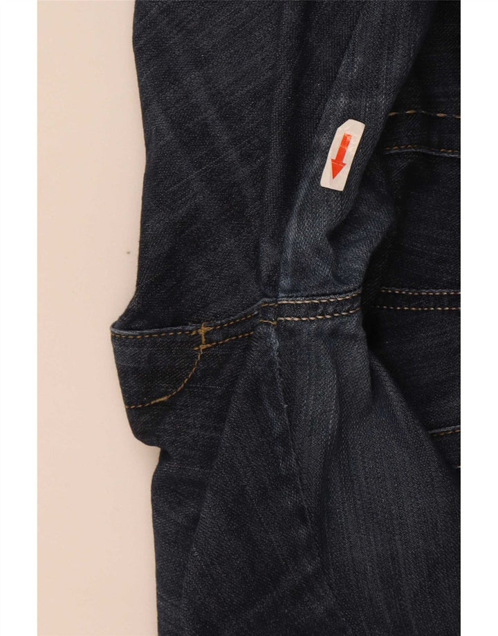 Roccobarocco Dame Straight Jeans W32 L29 Marineblå Bomuld