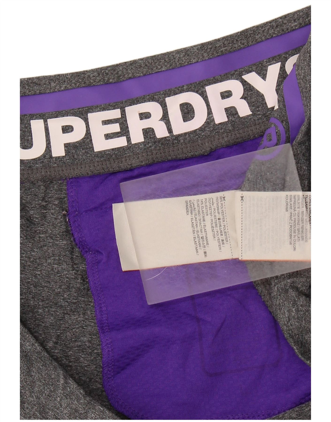 SUPERDRY Kvinders Grafiske Capri Leggings UK 14 Large Grå Polyester