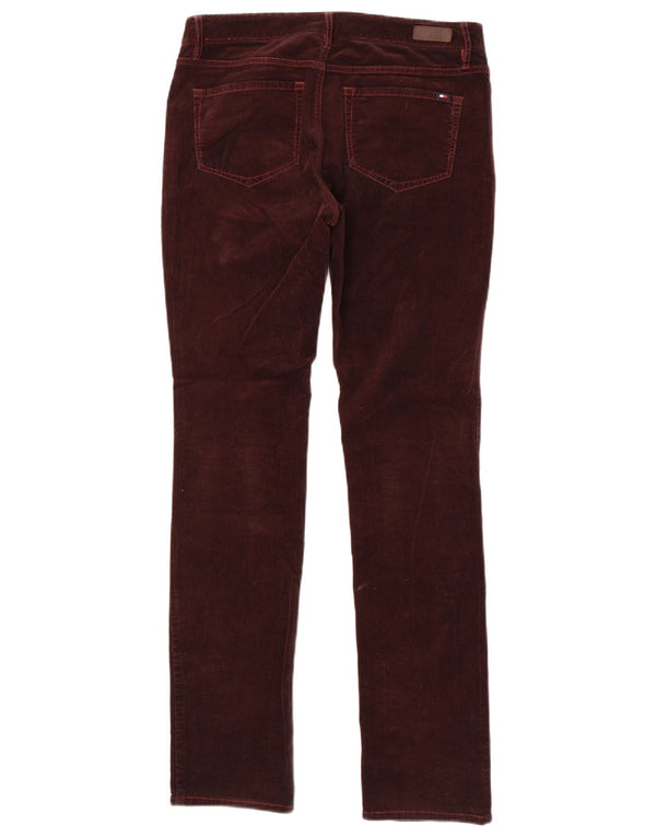 Tommy Hilfiger Dame Slim Corduroy Bukser US 6 Medium W30 L31 Burgundy