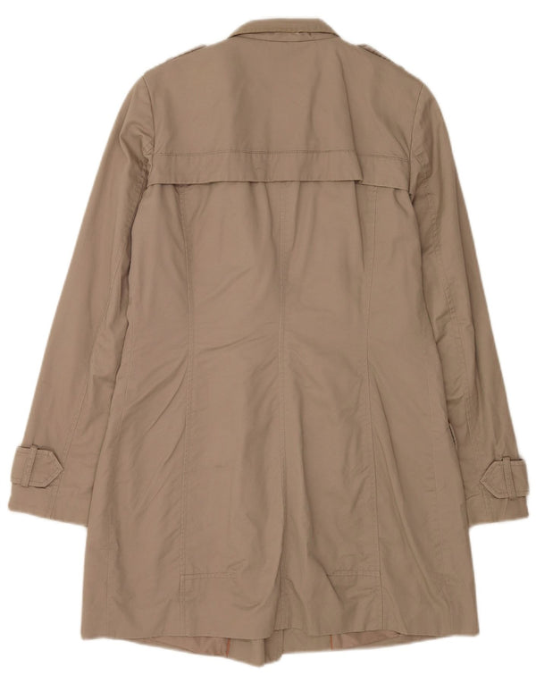 Zara Trench Coat til kvinder UK 10 Small Beige Bomuld
