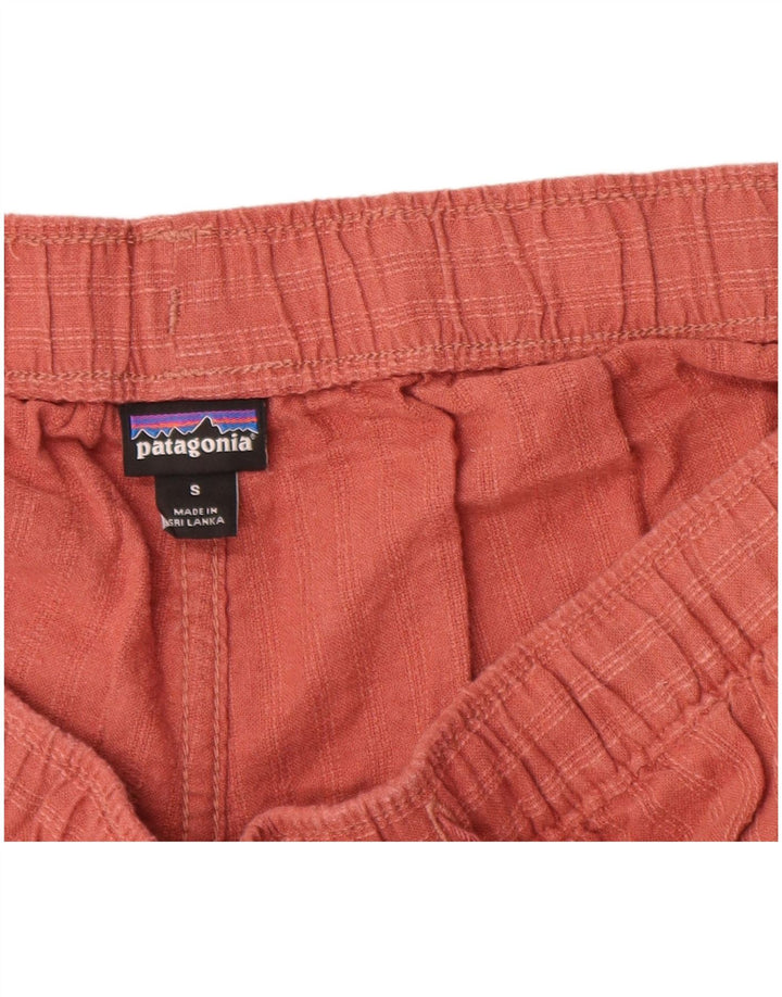 PATAGONIA Chino Shorts til kvinder Små W27 rødbrun stribet hamp