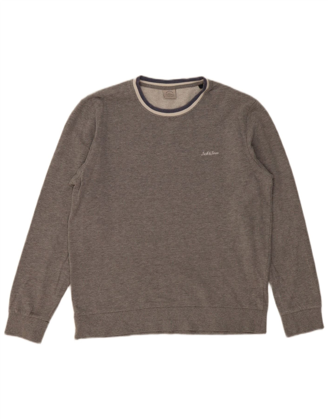 Jack & Jones Sweatshirt til mænd, stor grå bomuld