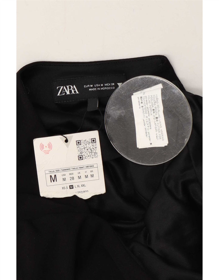Zara Womens Bodysuit UK 12 Medium Black Polyester