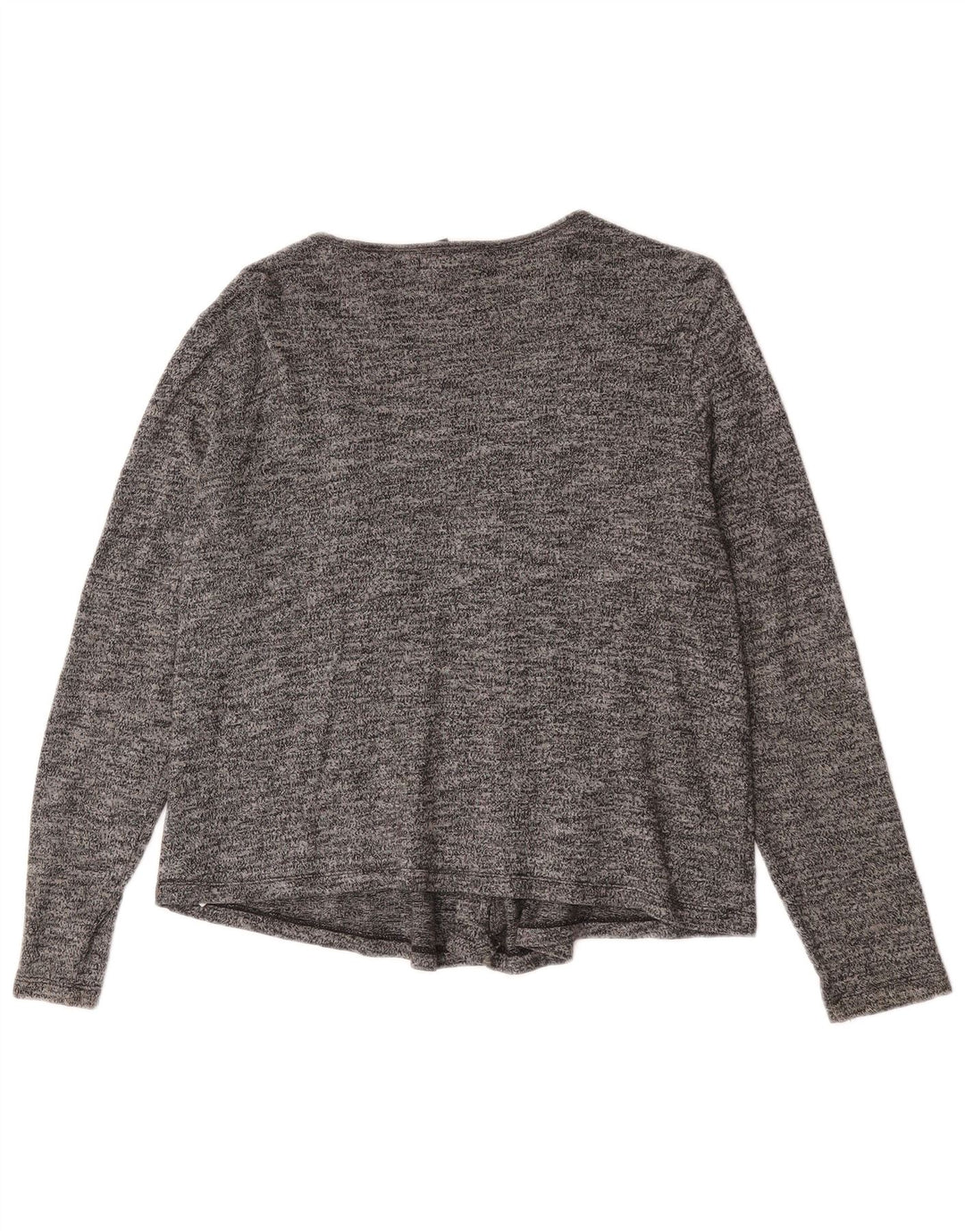 Gap Womens Open Cardigan Sweater UK 14 Medium Grey Flecked Bomuld