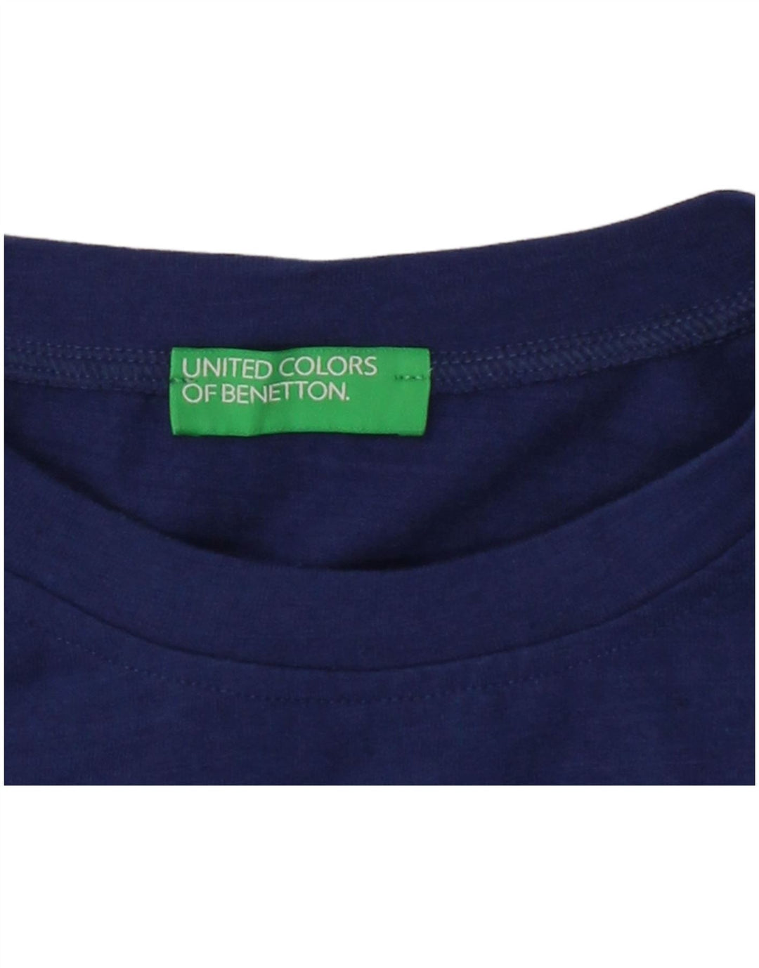 BENETTON Womens Top Long Sleeve UK 18 XL Blue Cotton