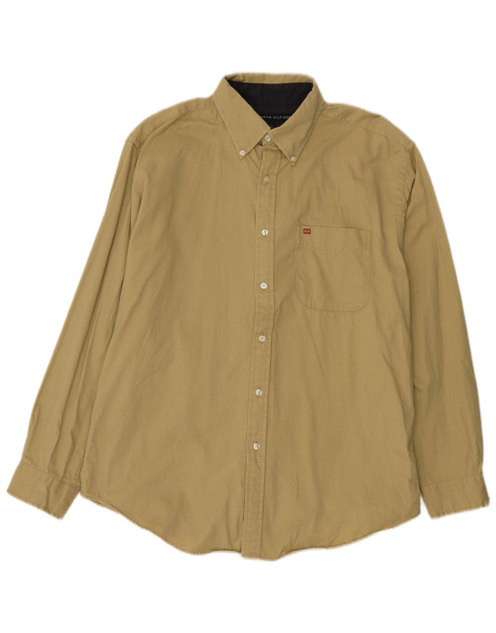 Tommy Hilfiger Herreskjorte Stor Beige Bomuld