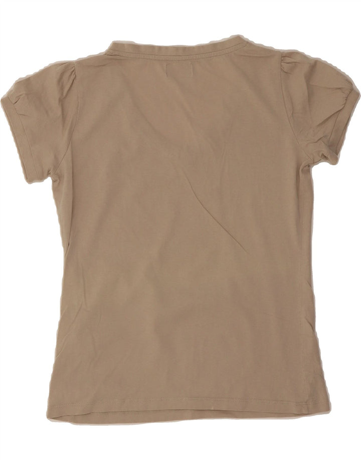 KAPPA Womens Graphic T-Shirt Top UK 12 Medium Beige Cotton Vintage Kappa and Second-Hand Kappa from Messina Hembry 