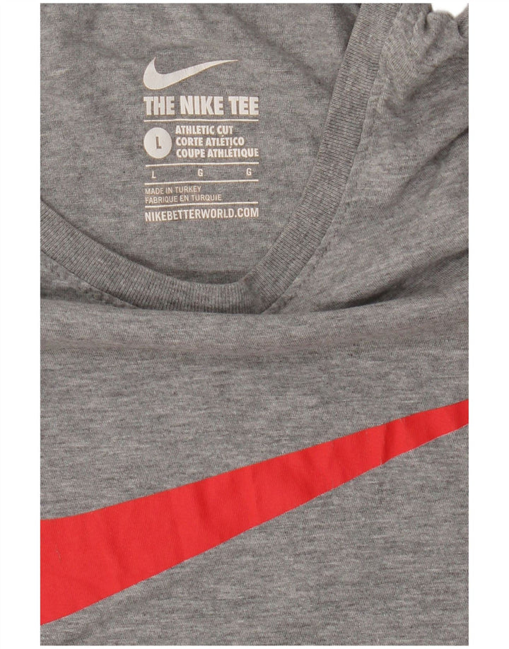 Nike Herre Athletic Cut Grafisk T-Shirt Top Stor Grå