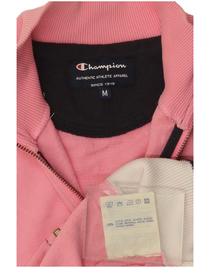 Champion Womens træningsdragt Topjakke UK 12 Medium Pink Colourblock Bomuld